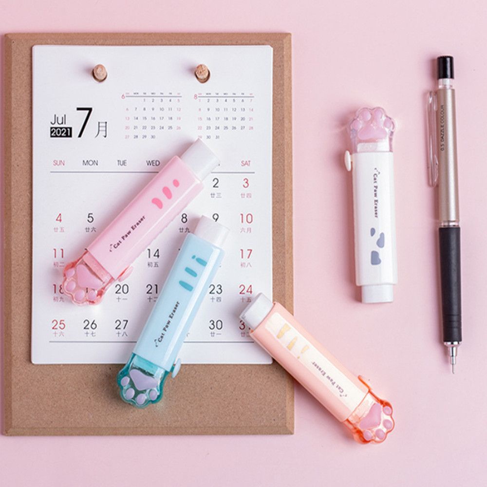 Gôm tẩy dạng kéo hình bàn chân mèo màu sắc ngẫu nhiên