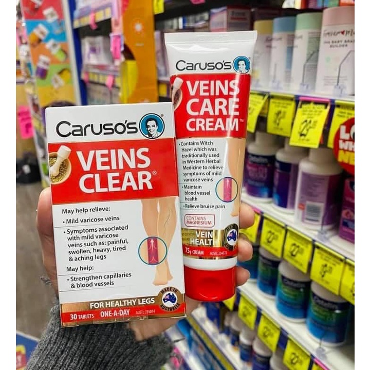 Kem suy giãn tĩnh mạch Carusos Veins Care Cream 75g của Úc | BigBuy360 - bigbuy360.vn