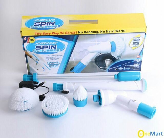 Chổi sạc điện đánh sạch mọi vết bẩn 3 đầu Spin Scrubber cao cấp