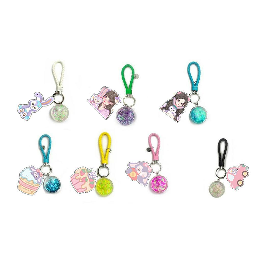 Móc khoá gấu dâu lotso thỏ stella cáo lina kim tuyến MKT4 hoa cúc GD cute dễ thương kpop thần tượng idol hoạt hình