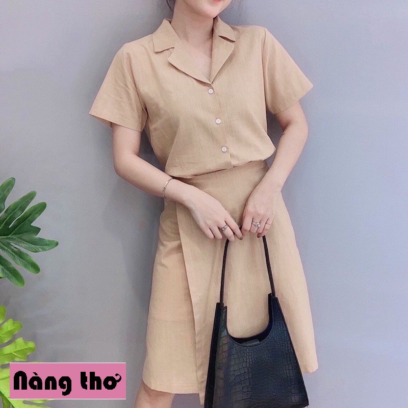 Đầm váy công sở, chân váy đắp tà nhiều màu  - Nàng Thơ's Shop