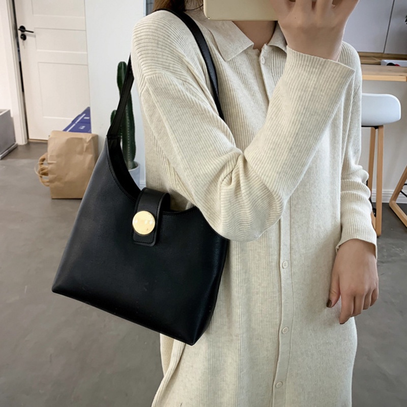 Túi xách IELGY cỡ lớn màu sắc đơn giản phong cách Hàn Quốc dành cho nữ