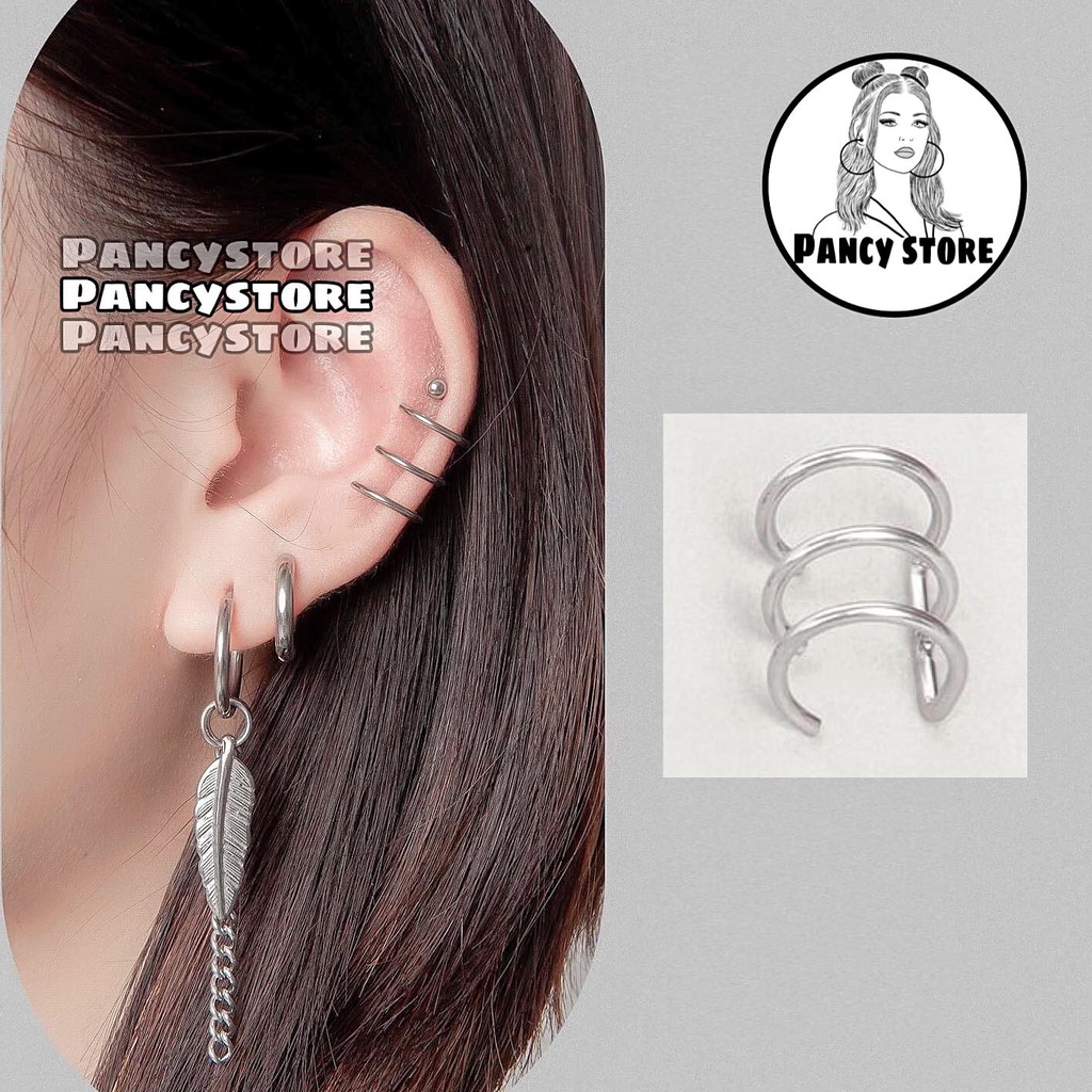 kẹp tai titan tam thanh không cần xỏ lỗ Unisex nam nữ