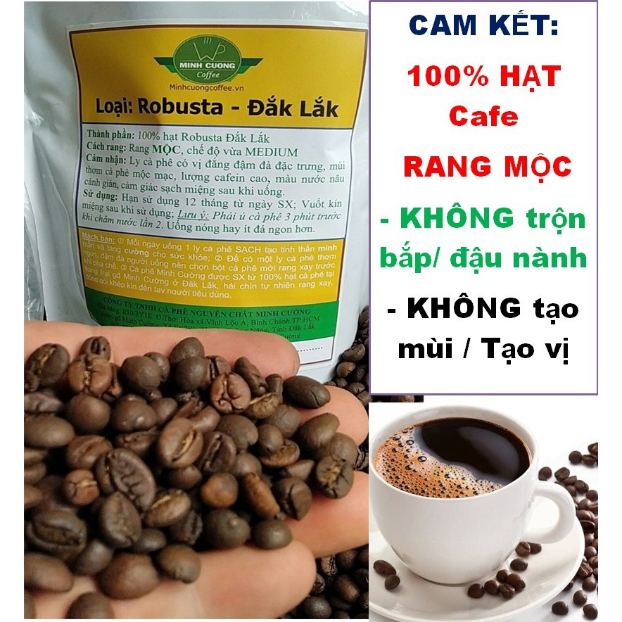 250g Cà phê nguyên chất Robusta Đậm Đà không pha trộn - Ca phe Minh Cuong có ít bơ | BigBuy360 - bigbuy360.vn