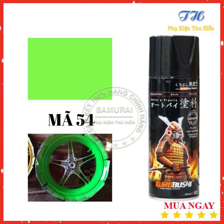 Samurai 54 - Sơn Xịt Màu Xanh Lá Huỳnh Quang.