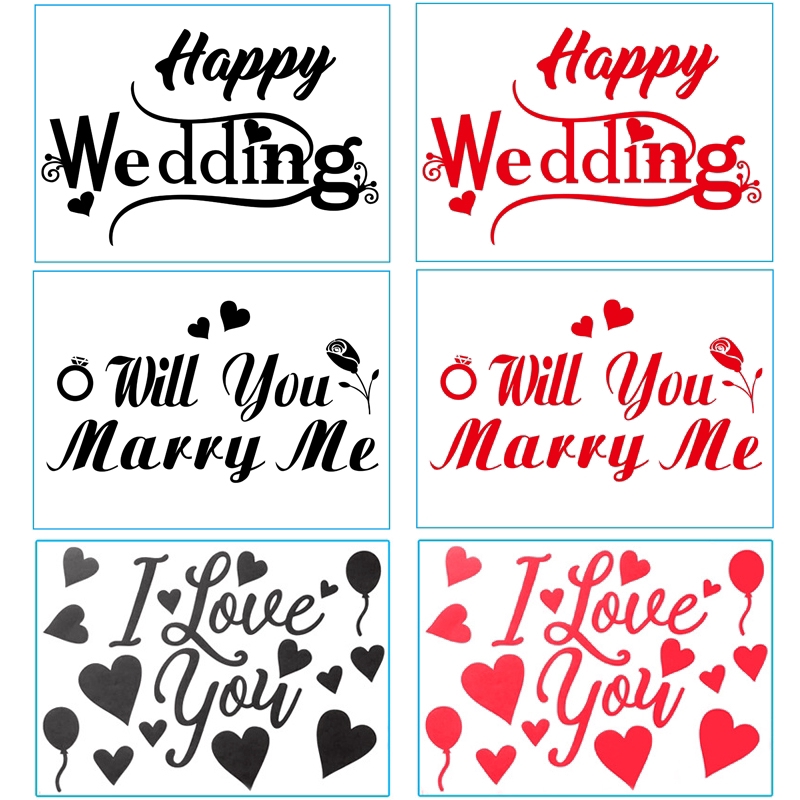 Bộ 15 Miếng Dán 18-36&quot; Trong Suốt Dùng Trang Trí Tiệc Cưới