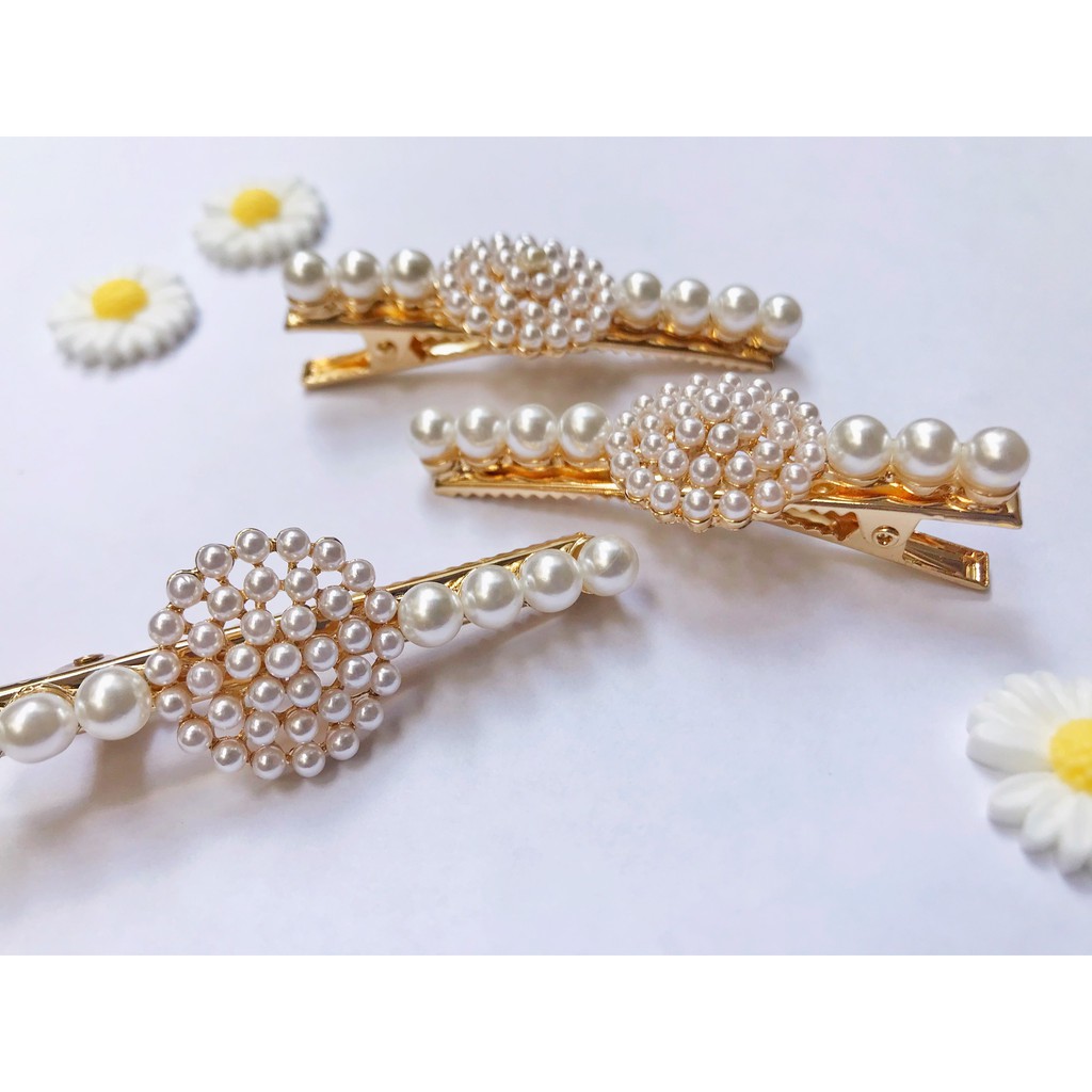 Kẹp mái đính hạt kiểu thời trang xinh xắn DTOnline