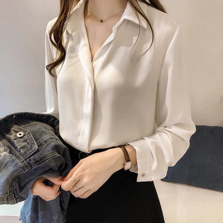 Áo Sơ Mi Nữ  👕 Áo Sơ Mi Nữ Công Sở Lụa Thời Trang Cao Cấp🎀 | BigBuy360 - bigbuy360.vn