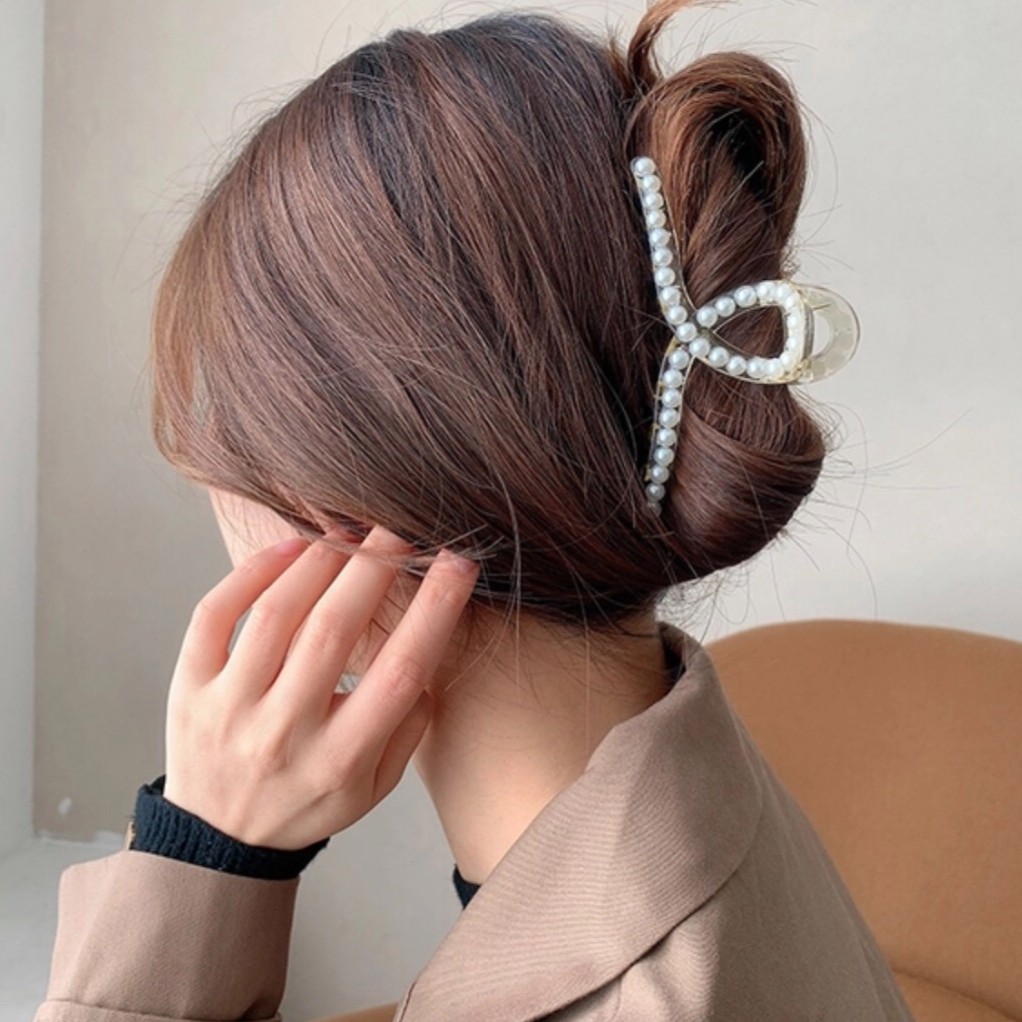 Kẹp Tóc Đính Ngọc Nhân Tạo Thanh Lịch Phong Cách Hàn Quốc DAHABOO KT09