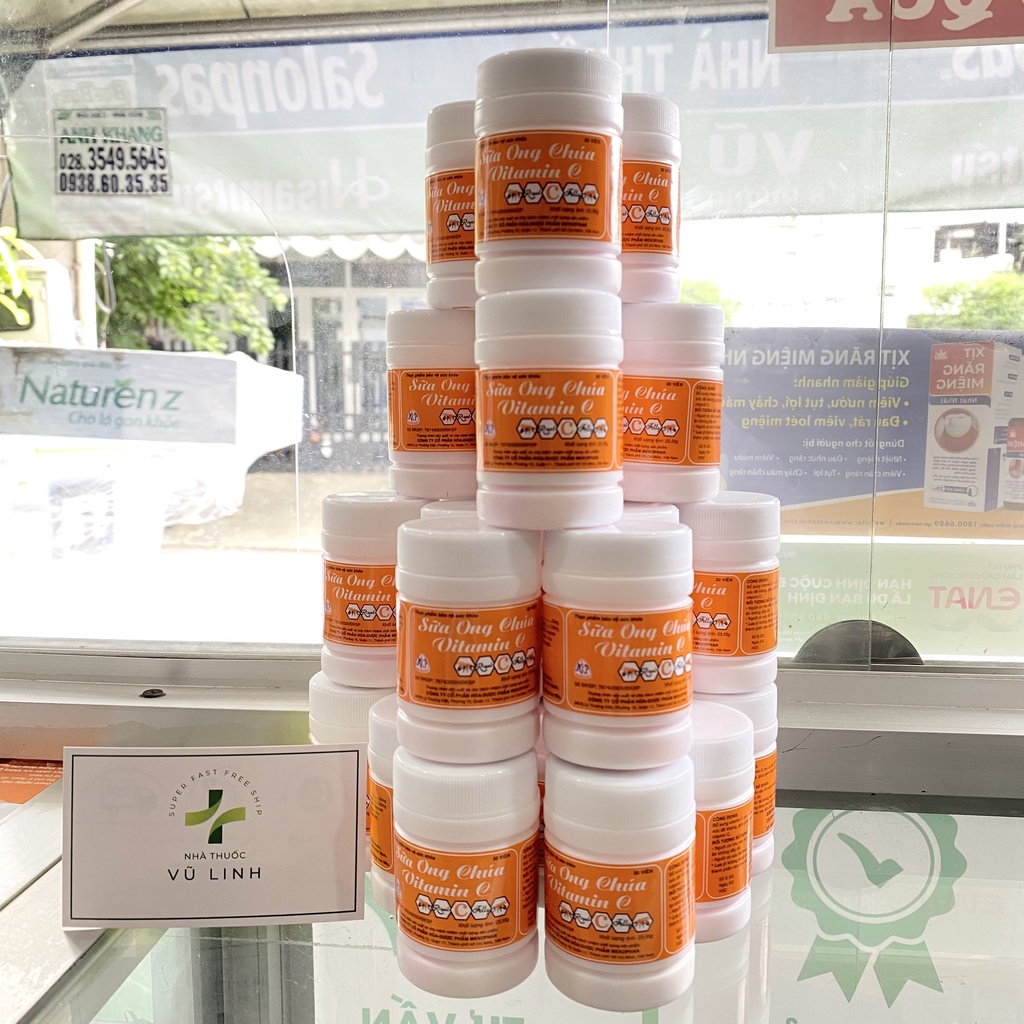 Kẹo sữa ong chúa vitamin c Hộp 30 viên bổ sung protein, Vitamin C