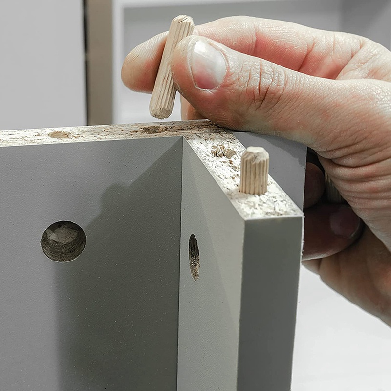 Dowels Gỗ Có Rãnh Với Đầu Nối - Phích Cắm Dowel Cho Đồ Nội Thất, Dự Án Gỗ Và Các Dự Án Nghệ Thuậ