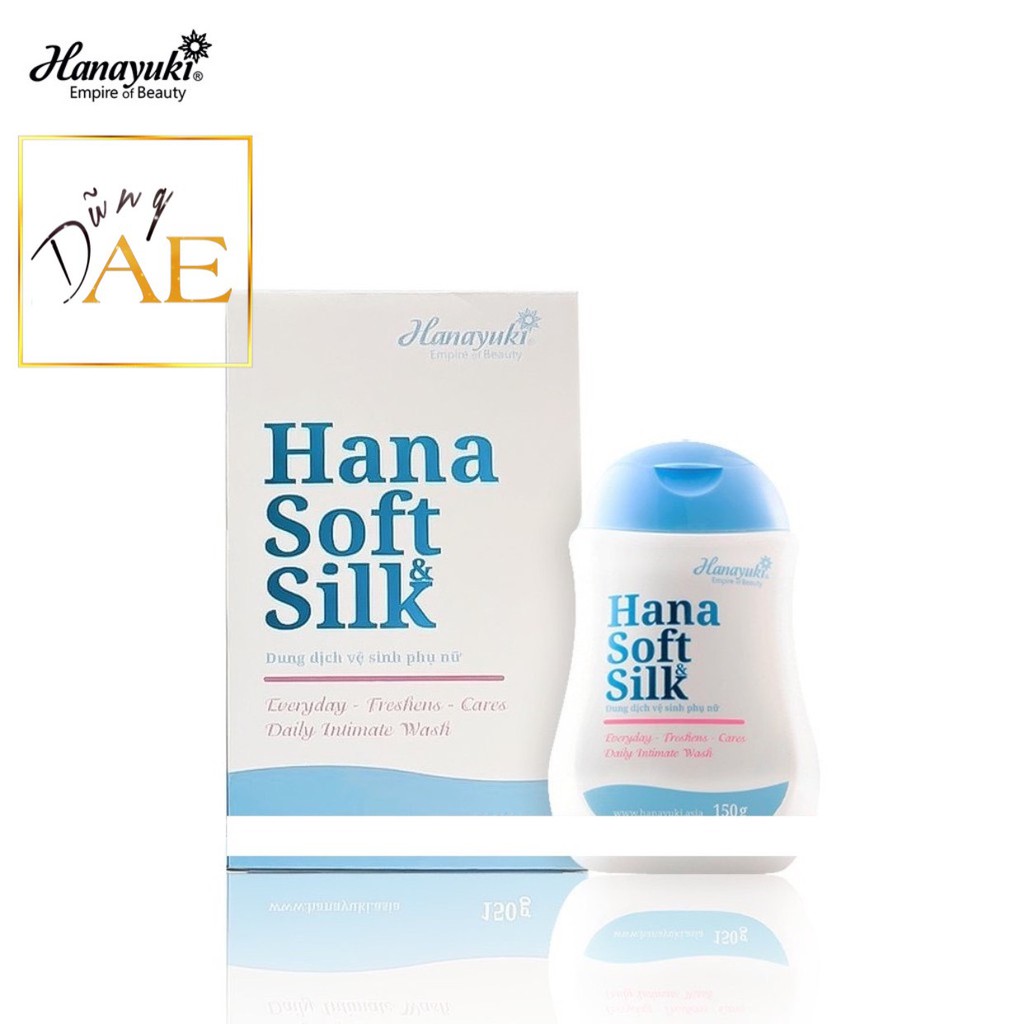 Dung Dịch Vệ Sinh Phụ Nữ HANA SOFT SILK HANAYUKI giúp cân bằng độ pH, dưỡng da, ngăn mùi, tạo độ ẩm 150ml