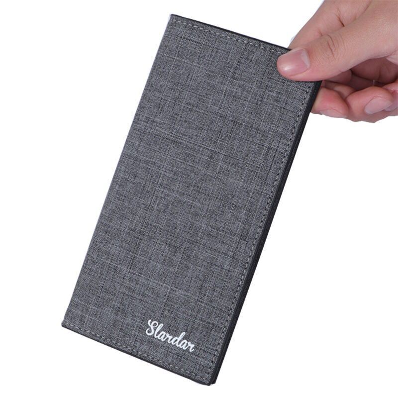 Ví dài vải canvas siêu mỏng thời trang cho nam