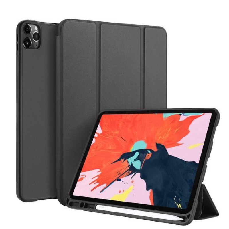 Bao da ipad pro thông minh case có khay đựng bút, chống sốc và bảo vệ toàn diện ipad pro 11inch chống nước kèm miếng dán