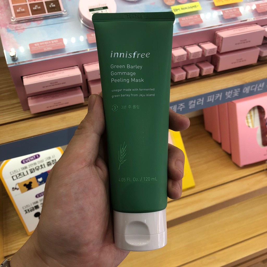 Mặt nạ tẩy tế bào chết dạng gommage từ lúa mạch Innisfree Green Barley Gommage Peeling Mask 120ml