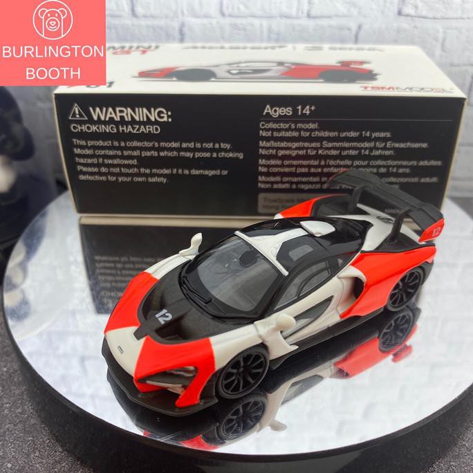 Mô Hình Xe Hơi 81 Mclaren Senna Marlboro Màu Cam Trắng Mini Gt Tsm