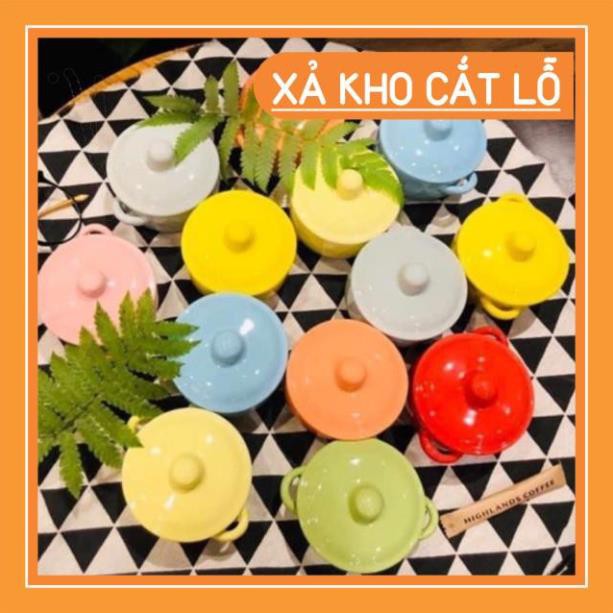 GIÁ SIÊU RẺ Hũ caramen, hũ ăn dặm có quai tiện dụng- Gốm sứ Bát Tràng Anh Khoa