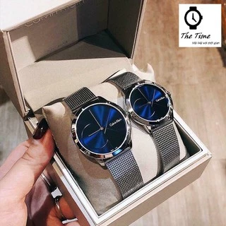 Đồng hồ đôi Calvin Klein Minimal Blue Dial  K3M2112N & K3M2212N ; Black K3M214X1 & K3M224X1 . 40mm & 35mm. 3atm