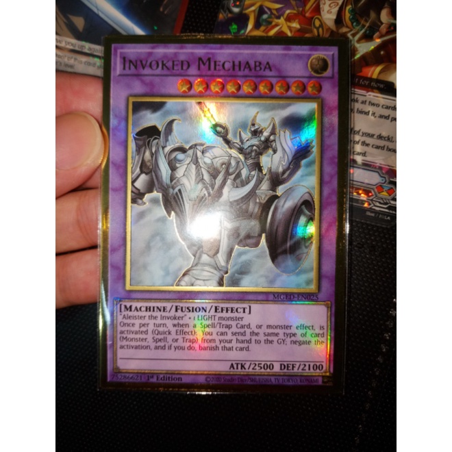 Thẻ bài YugiOh Invoked Mechaba – Premium Gold Rare