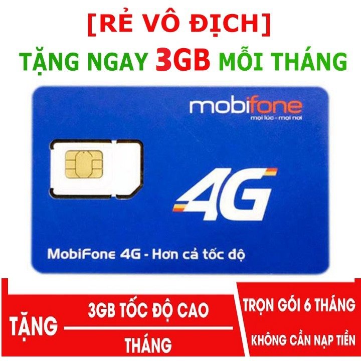 SIM MOBI 4G GÓI F150 TẶNG NGAY 3GB TRÊN THÁNG ƯU ĐÃI DATA SIÊU KHỦNG