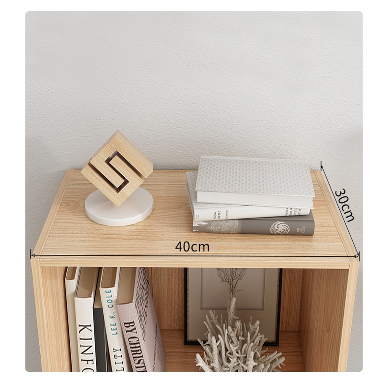 Kệ sách lưu trữ đa năng màu gỗ tối cực đẹp, chất liệu gỗ MDF chống ẩm phù hợp mọi không gian