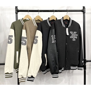 Áo Khoác Nỉ chữ thêu Nam Nữ Bóng Chày Bomber Varsity Form Rộng Nhiều Màu Đẹp Cao Cấp 2 Lớp By XFIRE