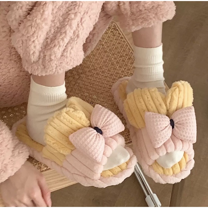 Dép bông đi trong nhà mùa đông thiết kế mới lạ độc đáo dày dặn, Ảnh Thật ơr cuối [ORDERZANG]
