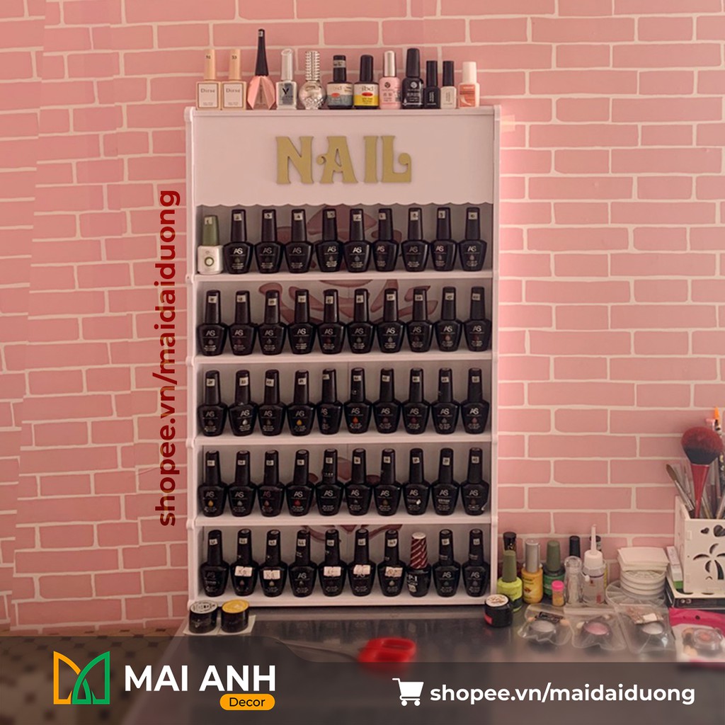 Kệ Để Đồ Nail, Để Nước Sơn Treo Tường