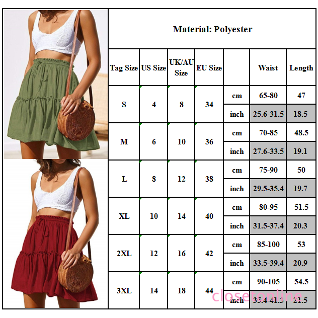 Chân váy mini eo cao co giãn xếp ly phối bèo thời trang boho mùa hè cho nữ CL | BigBuy360 - bigbuy360.vn