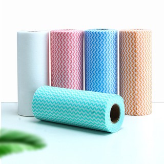  Cuộn giấy lau đa năng bằng khăn lau bếp vải không dệt (50 Tờ)
