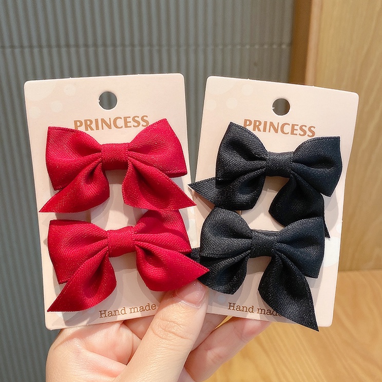 Kẹp tóc hình nơ xinh xắn nhiều màu sắc phong cách Hàn Quốc