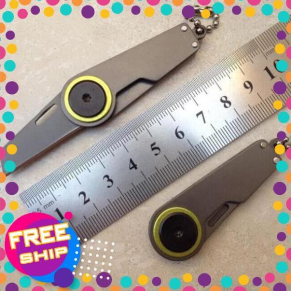 Dao Mini EDC - Treo Móc Khóa - Thép Không Gỉ - Lưỡi Dao 3CM - Khui Thùng - Cắt Dây - Hàng Có Sẵn Trong Kho