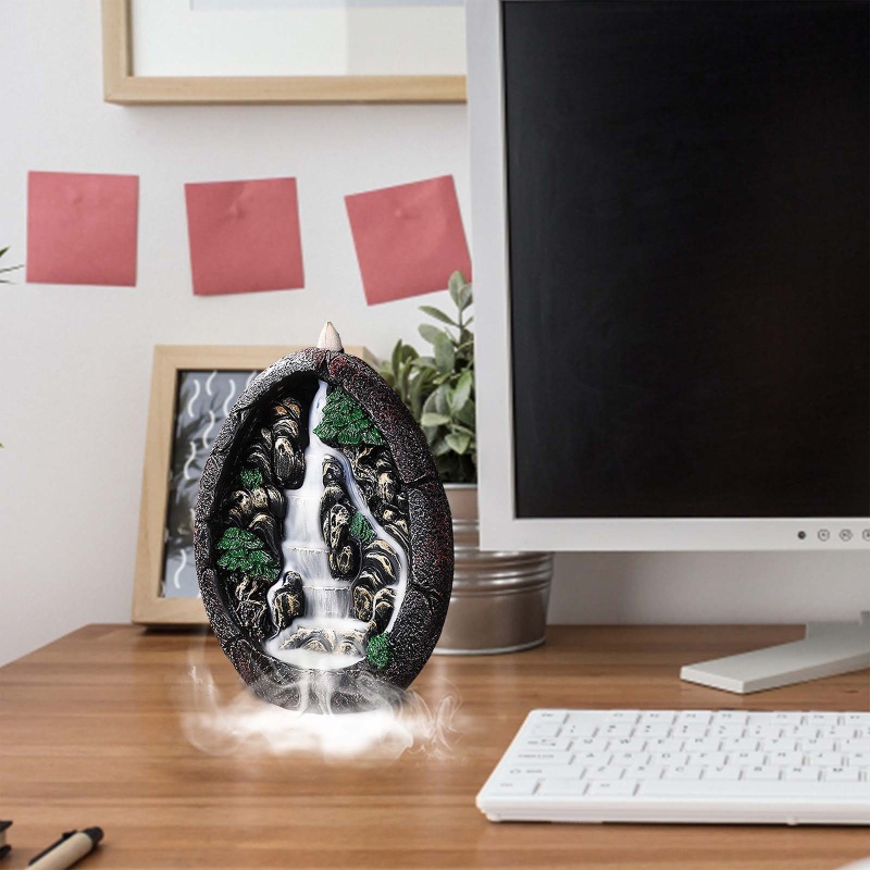 Thác Khói Trầm Hương Bằng Nhựa Resin Sáng Tạo Trang Trí Phòng Ngủ / Yoga