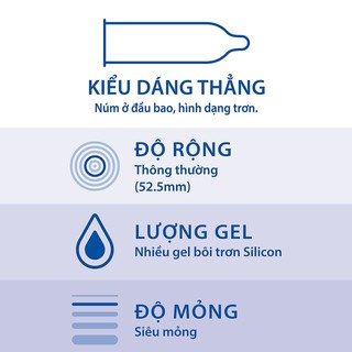 Bao cao su Durex Fetherlite 12 bao ( che tên sản phẩm khi giao hàng)