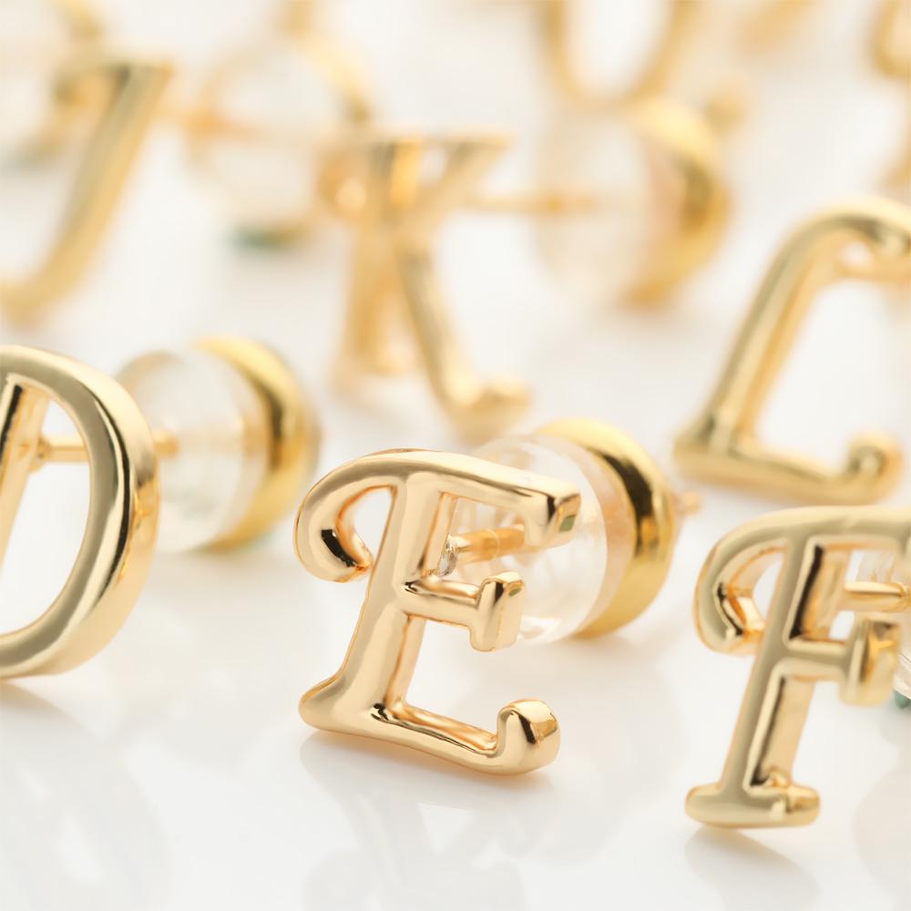 ORIENTLII Bông Tai Chữ Mạ VàNg 18K Sang TrọNg