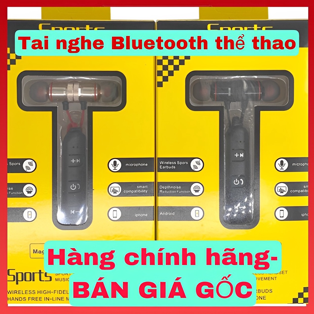 Tai Nghe Bluetooth 5.0 Đeo cổ thể thao không dây dạng đeo cổ thoải mái chất lượng cao Có Mic, Bảo Hành 12 Tháng
