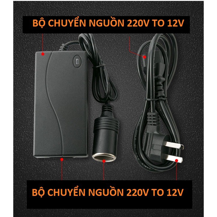 Biến Áp Nguồn 220V Ra 12V - Bộ Adapter Đổi nguồn 12V Đầu Cắm Ô Tô