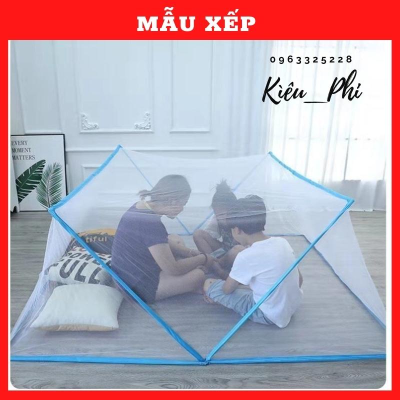 Mùng chụp tự bung khung xếp Kiều Phi - Màn chụp người lớn 1m2 1m6 1m8, 2m2 gấp gọn mới nhất 2022