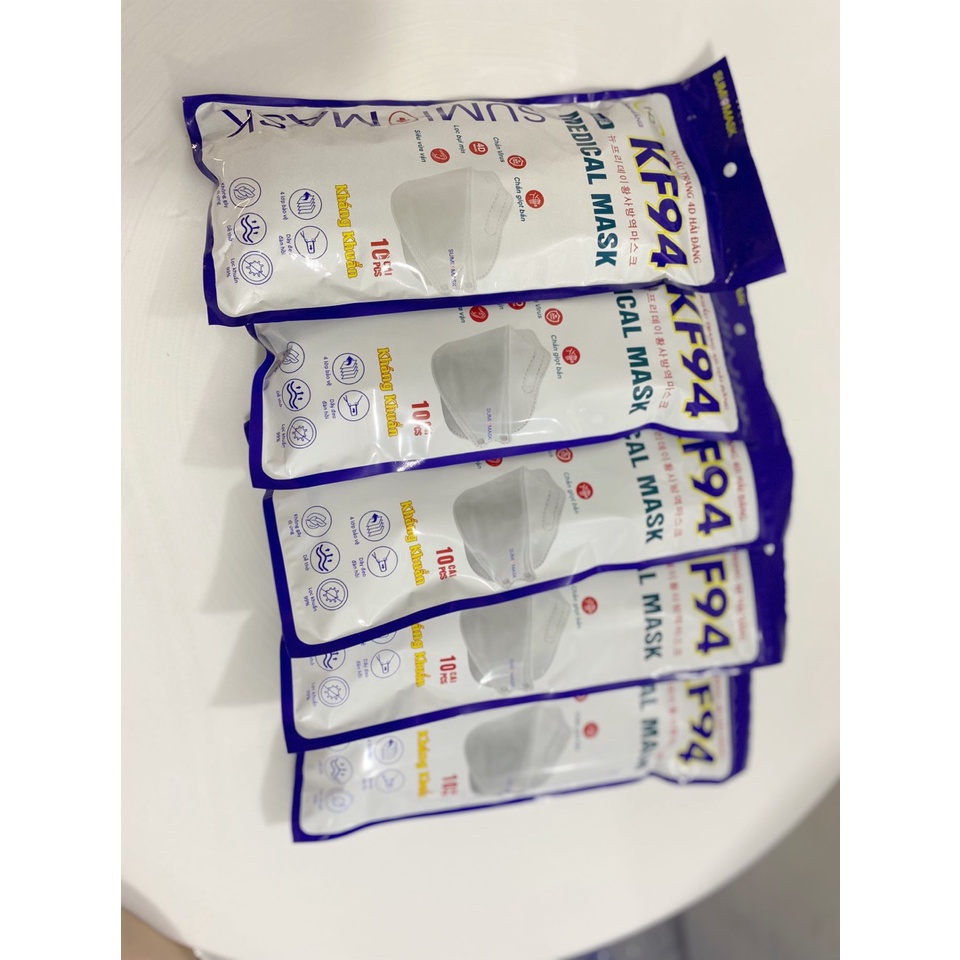 Sỉ Thùng 300 Cái Khẩu Trang 4D KF94 SUMI MASK bịch 10 cái