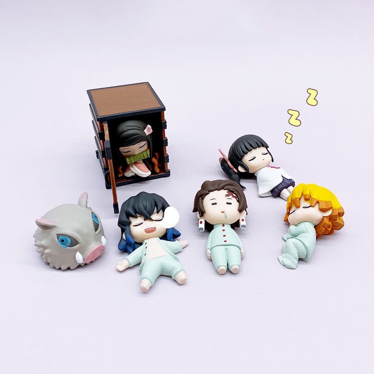 Mô hình Gacha Anime Manga Kimetsu No Yaiba Thanh Gươm Diệt Quỷ Chibi Trứng Ngủ Cute, anime figure
