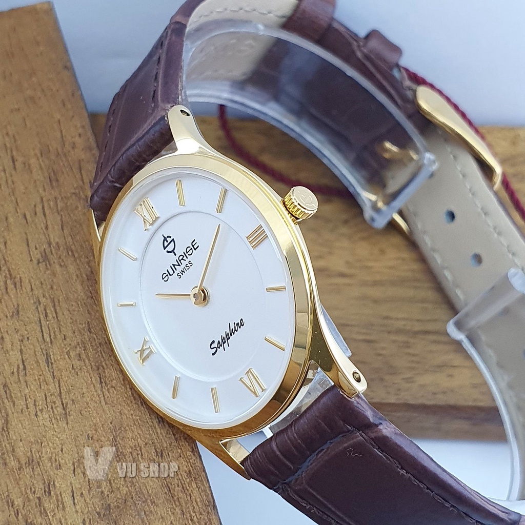 Đồng hồ nữ Sunrise DL736PWC - Kính sapphire