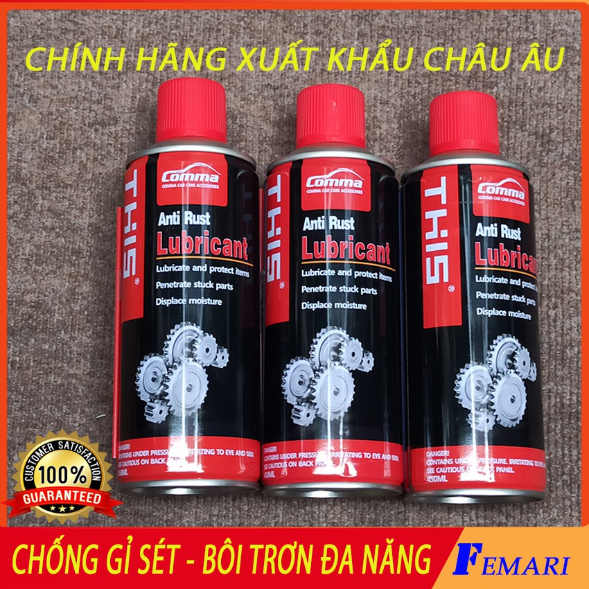 [ Chính Hãng ] Chai xịt đánh sét gỉ kim loại - Dầu bôi trơn tẩy gỉ sét đa năng chính hãng THIS xuất khẩu Châu Âu FEMARI