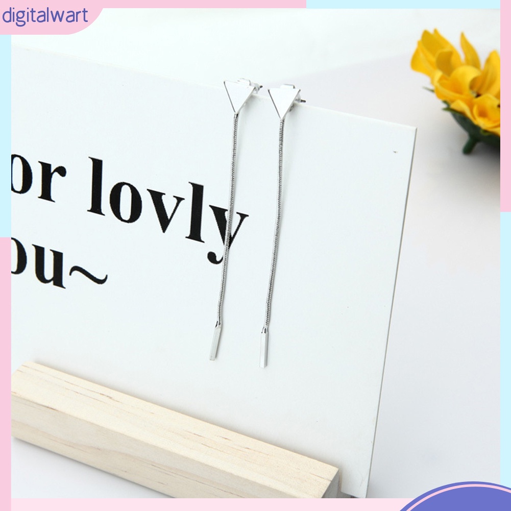 Đôi Bông Tai Dáng Dài Họa Tiết Tam Giác Thời Trang Cho Nữ