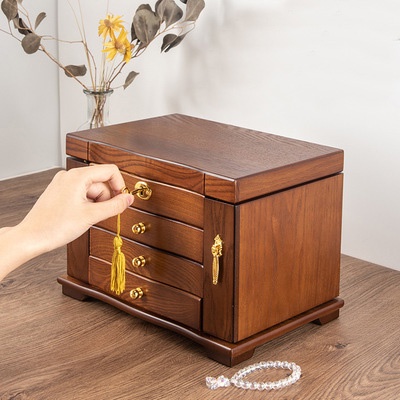 Tủ Nữ Trang Phủ Nhung Tân Cổ Điển Cao Cấp TNT01