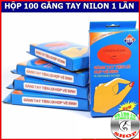 Hộp 100 Chiếc Găng tay Nilong Dùng 1 lần, Dùng Trong Nhà Bếp, Tiện Lợi