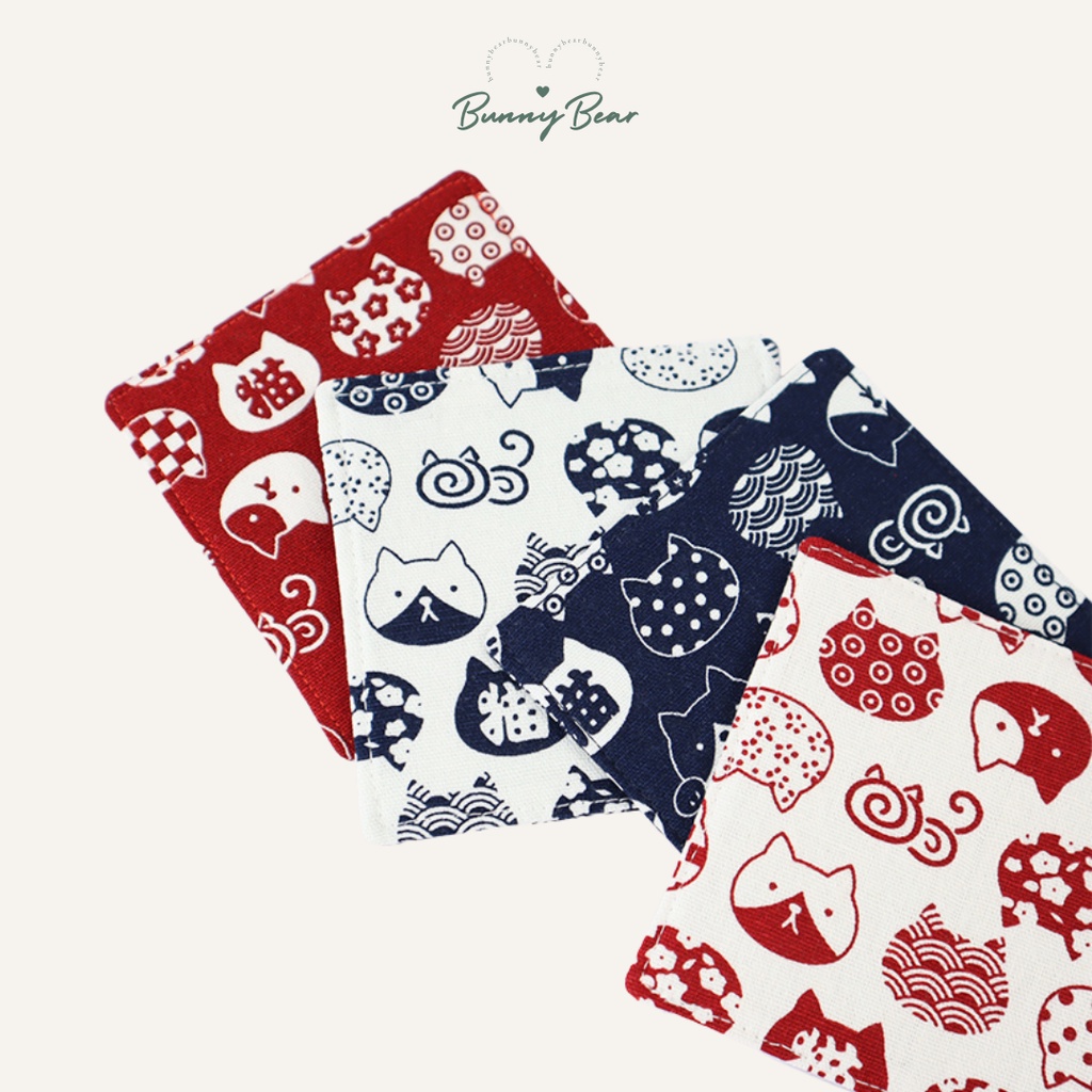 Lót ly vải in hình xinh xắn | Bunny Bear