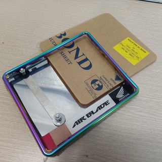 Khung biển số cờ LOGO xe AIRBLADE full bộ có meca chống nước ( khung biển số GÒ )