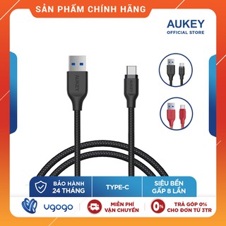 Cáp sạc type c aukey cb-ac1 siêu bền 1,2 mét - nhà phân phối chính thức
