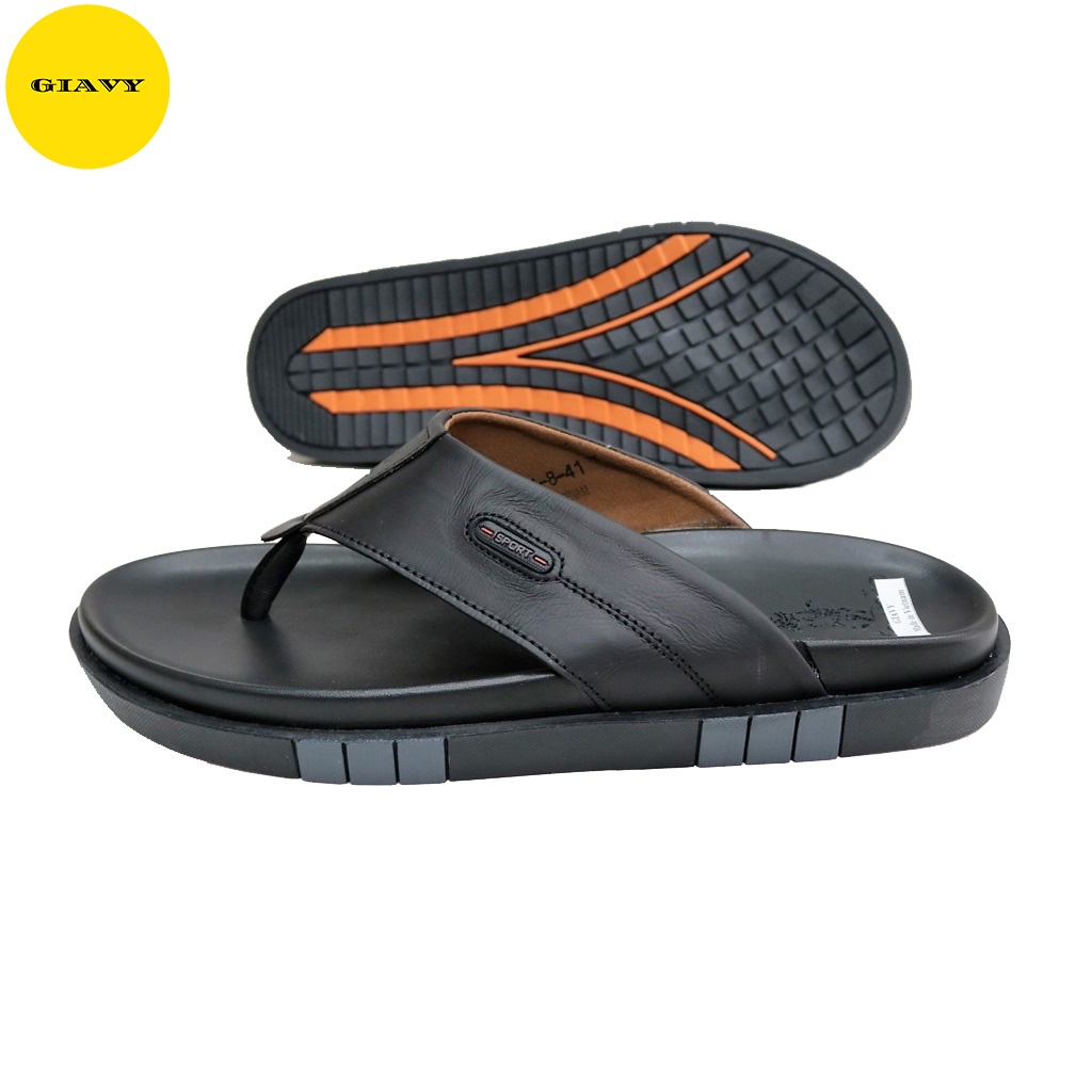 Dép kẹp nam, dép kẹp quai da DUKT8 - GIÀY GIAVY