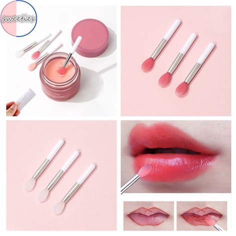 [Hàng mới về] Bộ 5 cọ tô son môi đầu silicon mềm mại nhỏ gọn cho nữ